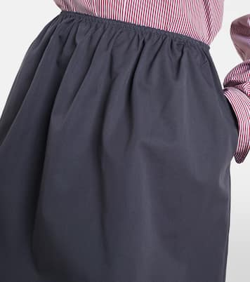 Cotton poplin midi skirt | Miu Miu