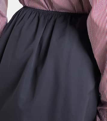 Cotton poplin midi skirt | Miu Miu