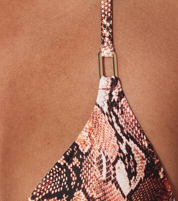 Cancun snake-print bikini top | Melissa Odabash