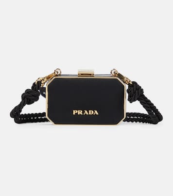 Borsa a tracolla in pelle con nappe | Prada
