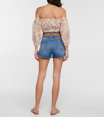Paisley cotton and silk crop top | Etro