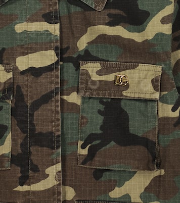 Chaqueta de algodón con camuflaje | Dolce&Gabbana Kids