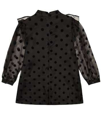 Abito in seta a pois con volant | Stella McCartney Kids