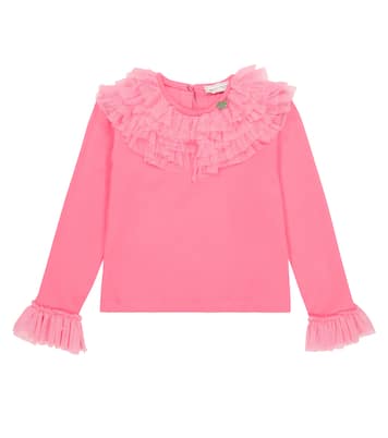 Blusa in misto cotone con ruches | Monnalisa