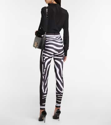 Zebra-print high-rise leggings | Dolce&Gabbana