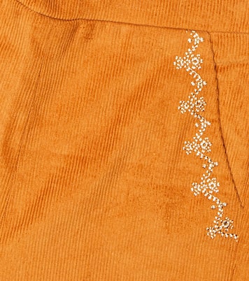 Flor embroidered cotton pants | Louise Misha