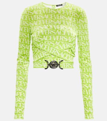 Top Medusa Biggie aus Samt | Versace