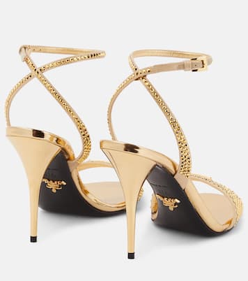 Sandali in raso con cristalli | Prada