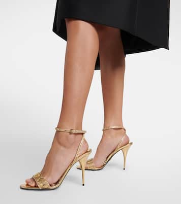 Sandali in raso con cristalli | Prada
