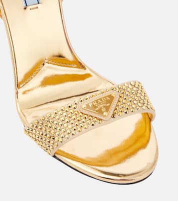Sandali in raso con cristalli | Prada