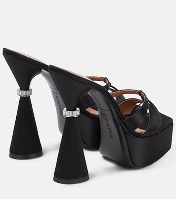 Sienna satin platform mules | D'Accori