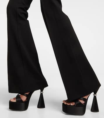 Sienna satin platform mules | D'Accori