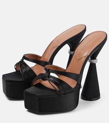 Sienna satin platform mules | D'Accori