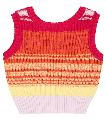 Pull sans manches rayé en coton | Off-White Kids
