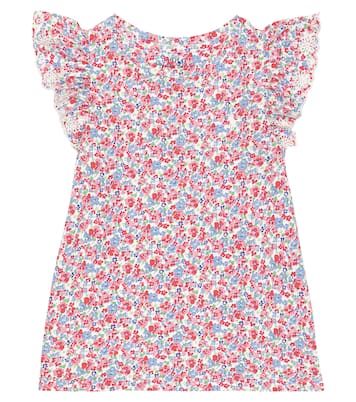 Ruffle-trimmed floral cotton top | Polo Ralph Lauren Kids