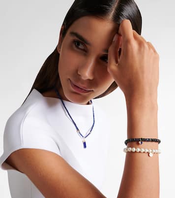 Heart 14kt gold charm bracelet with diamonds and opals | Sydney Evan