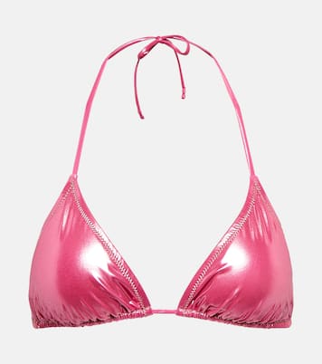 Top bikini a triangolo Love in lamé | Reina Olga