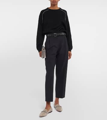 Jersey de algodón adornado | Brunello Cucinelli