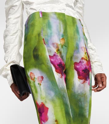 Floral high-rise flared pants | Acne Studios
