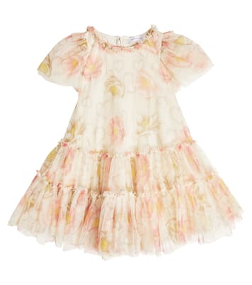Robe imprimée en tulle | Monnalisa