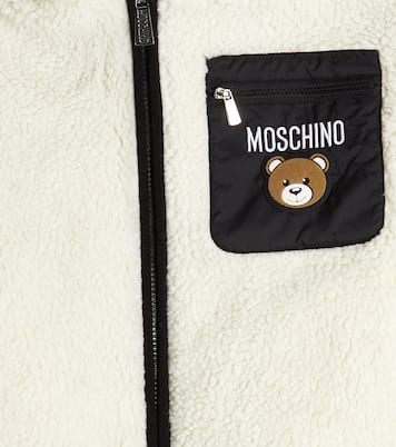 Giacca in shearling sintetico con cappuccio | Moschino Kids