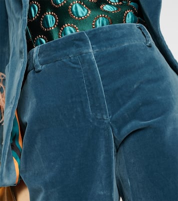 24/7 cotton velvet flared pants | La DoubleJ