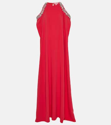 Crystal-embellished silk-blend gown | Oscar de la Renta