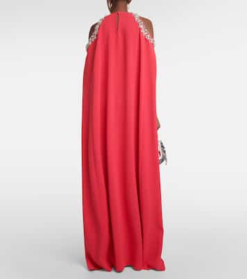 Crystal-embellished silk-blend gown | Oscar de la Renta