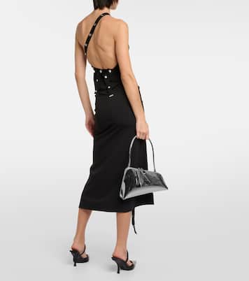 Vestido midi de jersey adornado | The Attico