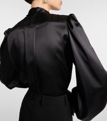 Bow-detail silk satin blouse | Dolce&Gabbana