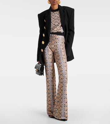 Snake-effect jacquard sweater | Balmain