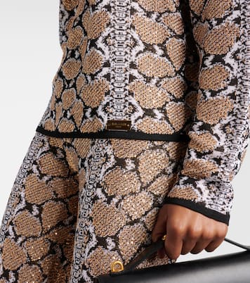 Snake-effect jacquard sweater | Balmain
