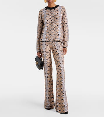 Snake-effect jacquard sweater | Balmain