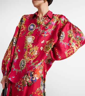Printed silk shirt | Camilla