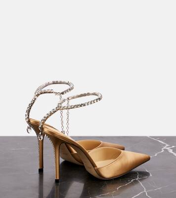 Saeda 100 embellished satin pumps | Jimmy Choo