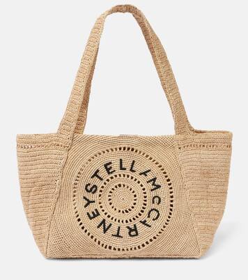 Cabas en raphia à logo | Stella McCartney
