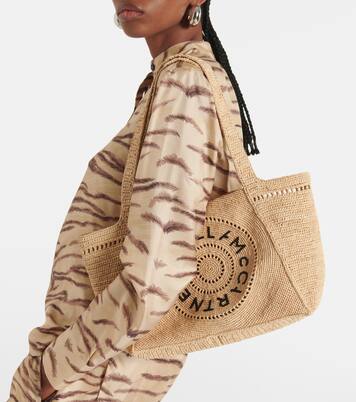 Cabas en raphia à logo | Stella McCartney
