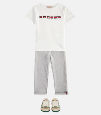 Camiseta de jersey de algodón con logo | Gucci Kids