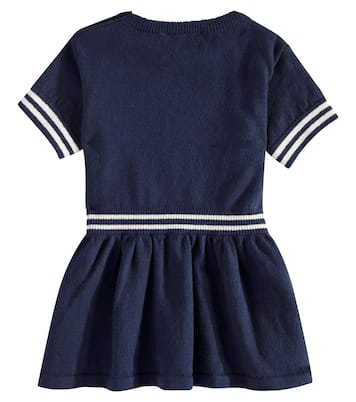 Baby Teddy Bear cotton and wool dress | Moschino Kids