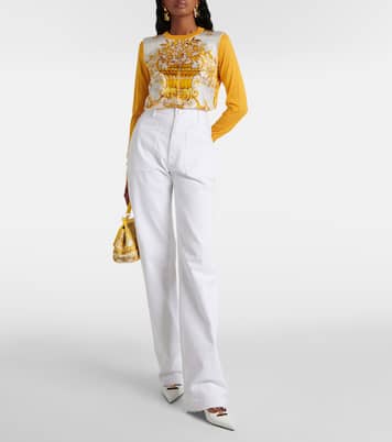 Jeans anchos de tiro alto | Dolce&Gabbana