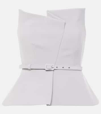 Top asimétrico de crepé con péplum | Roland Mouret