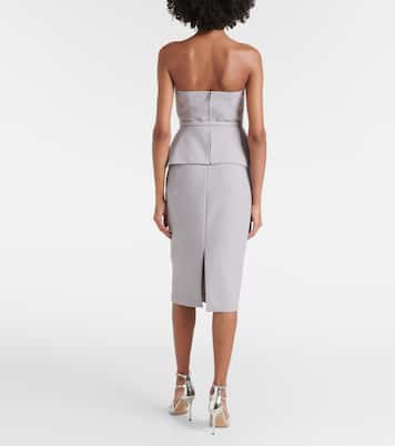 Top asimétrico de crepé con péplum | Roland Mouret