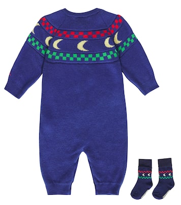 Baby Beneath The Moon onesie, socks, and blanket set | Bobo Choses