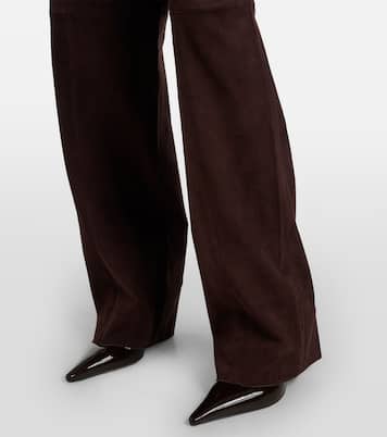 Massimo suede wide-leg pants | Stouls