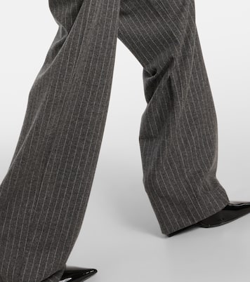 Pantaloni tapered gessati a vita alta | Alex Perry