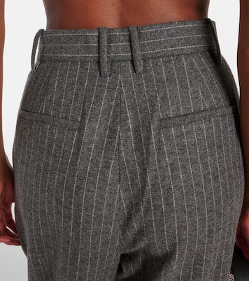 Pantaloni tapered gessati a vita alta | Alex Perry