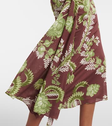 Falda midi drapeada floral | Etro