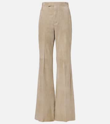 Pantaloni regular Dean in suede a vita alta | Ralph Lauren Collection