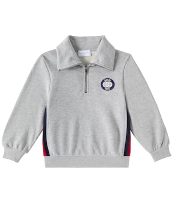 Sudadera en jersey de algodón bordada | Gucci Kids