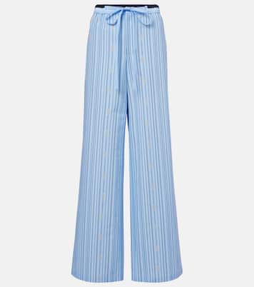 Pantalon ample Horsebit rayé en coton | Gucci